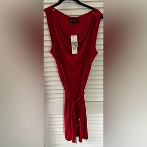 Brand new with tags Beautiful Red Dana Buchman dress with belt size Large